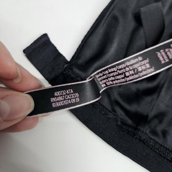 Victoria's Secret Luxe Dragon Lace Bralette Black Satin Mesh Plunging Neck Sz S - Picture 13 of 16